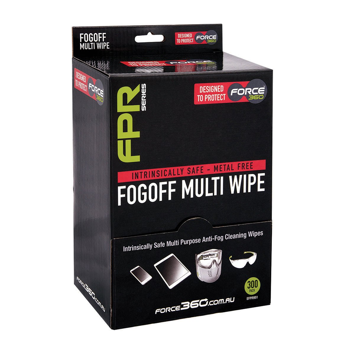 Efpr951 Force360 Fog Off Intrinsically Safe Wipes