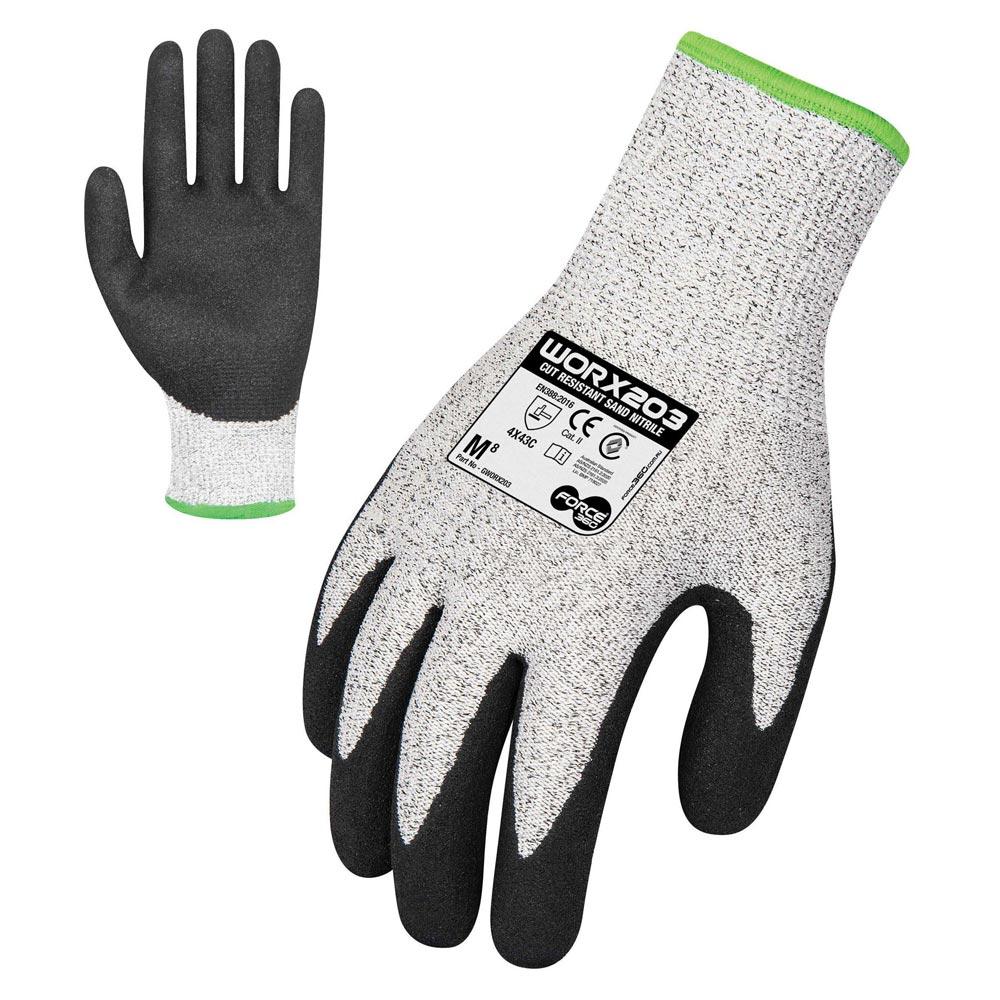Force360 Cut Resistant Sand Nitrile Glove 1