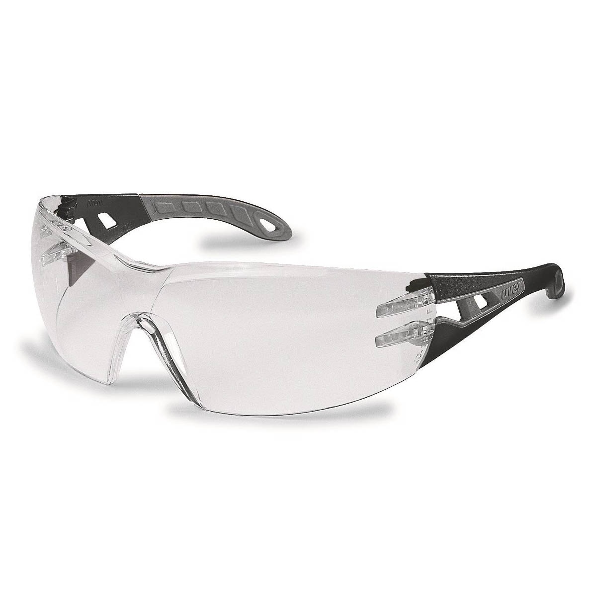 Uvex Pheos Safety Glasses Clear Black
